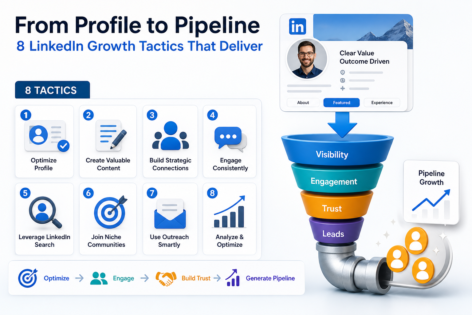 From Profile to Pipeline: 8 LinkedIn Growth Tactics That Deliver