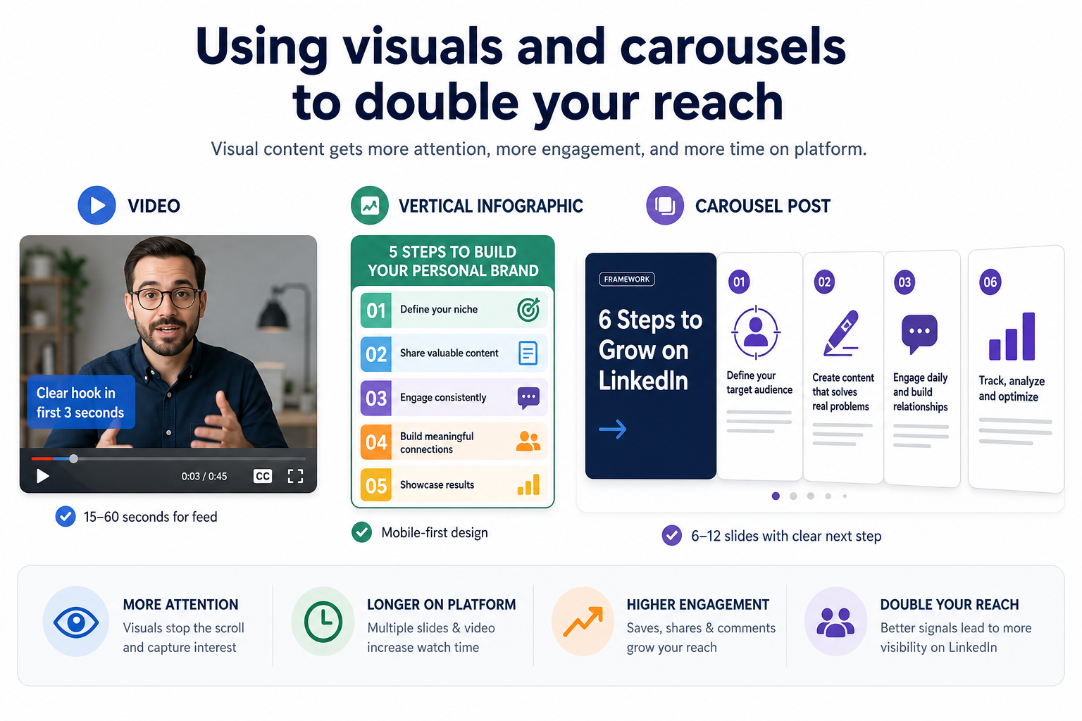 Using visuals and carousels to double your reach