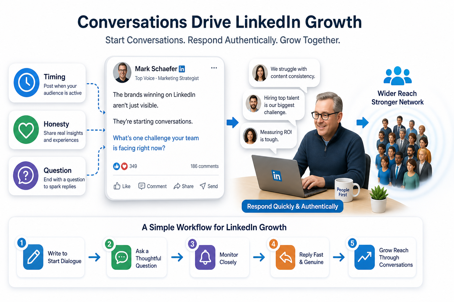 Key principle from Mark Schaefer: Start Conversations to Drive Growth