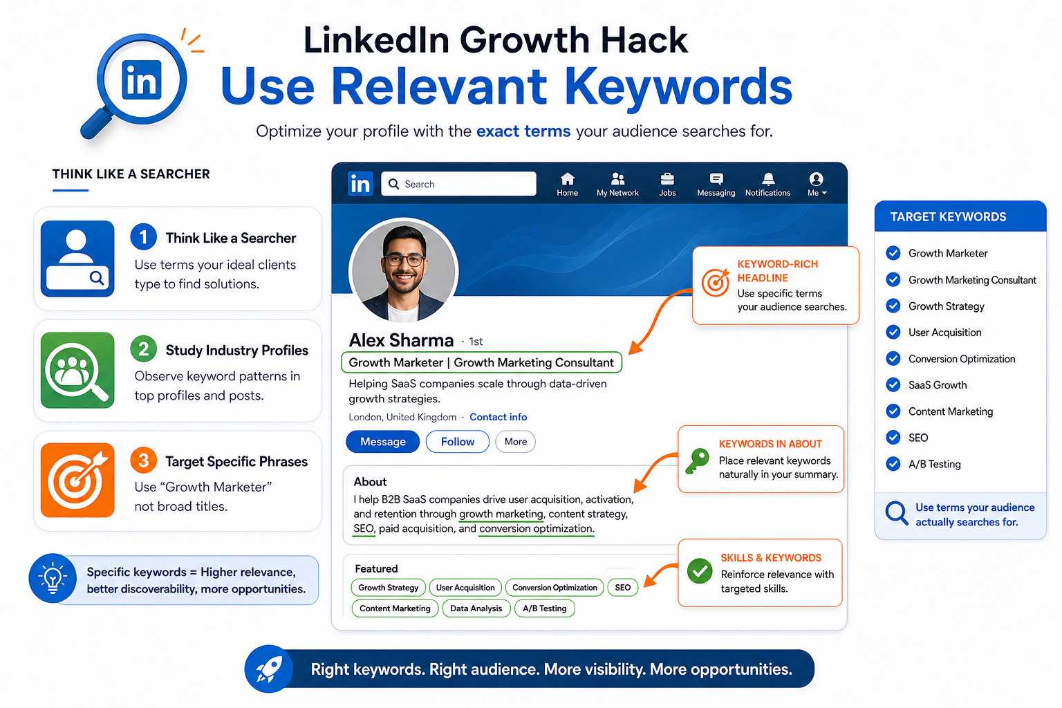 LinkedIn Growth Hack - Use Relevant Keywords