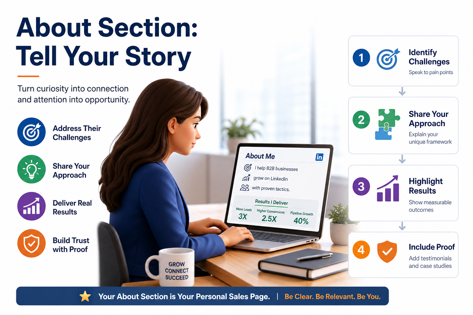 About Section: Tell Your Story