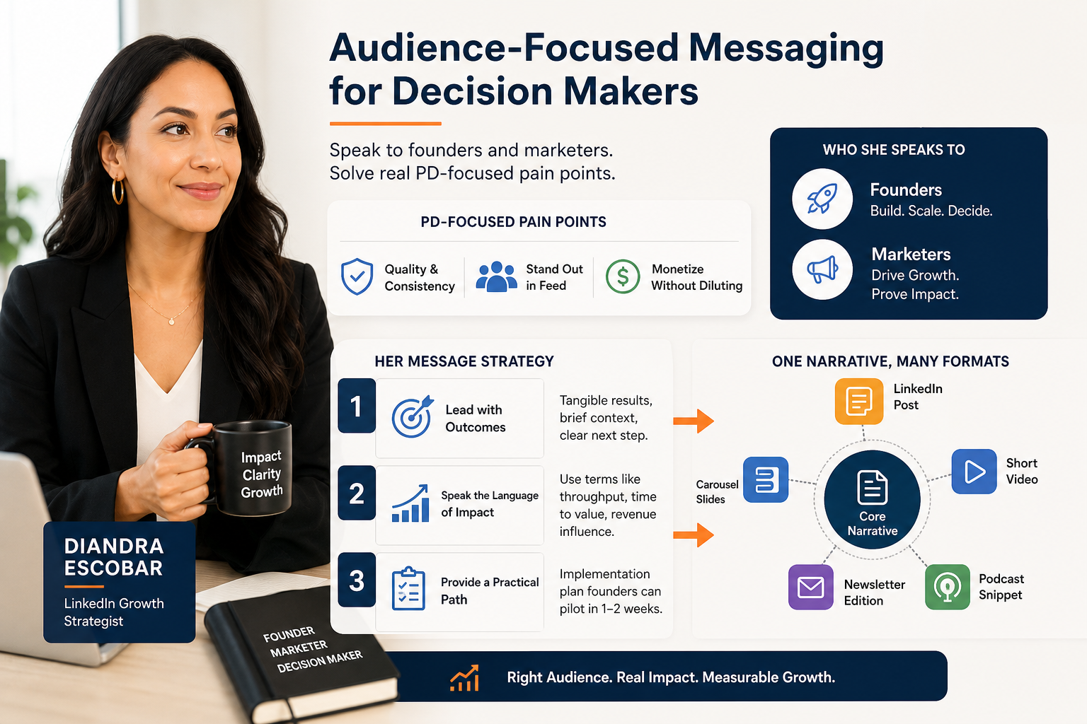 Diandra Escobar — Audience-focused messaging for decision makers