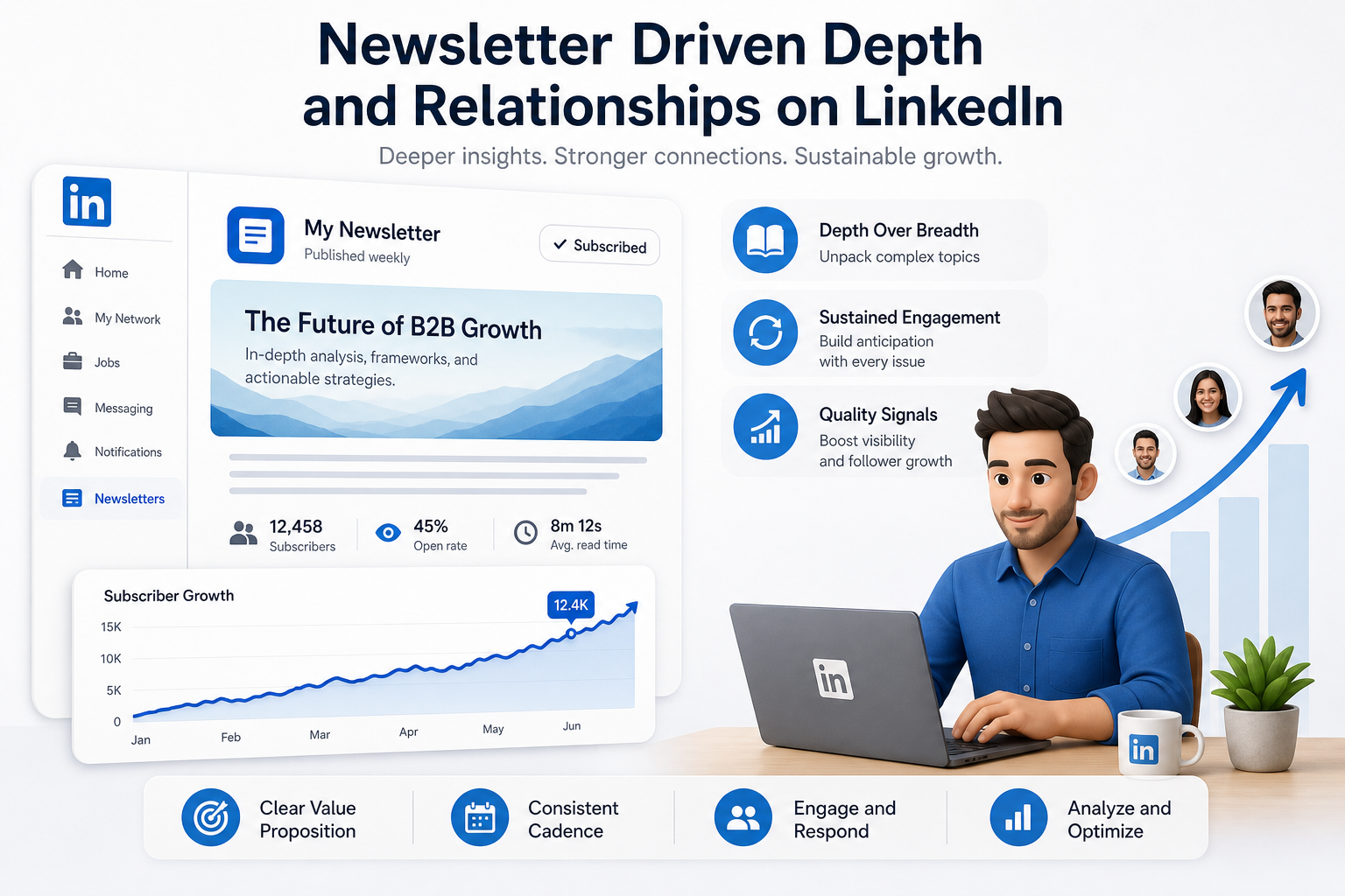 Newsletter driven depth and relationships on LinkedIn