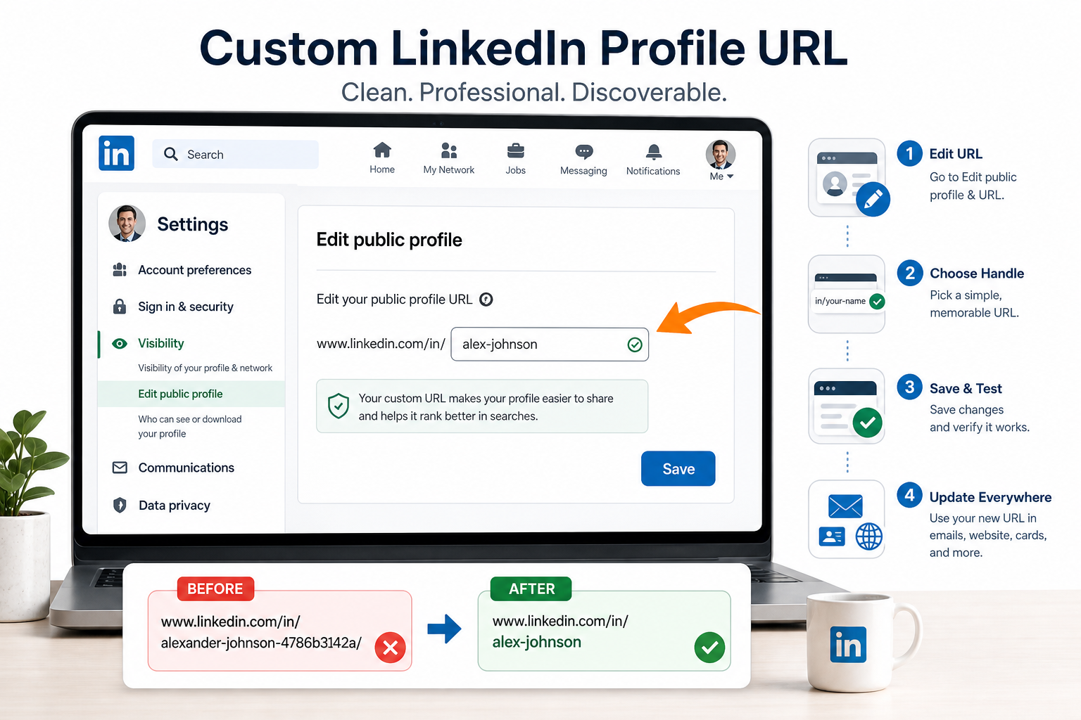 Custom LinkedIn Profile URL