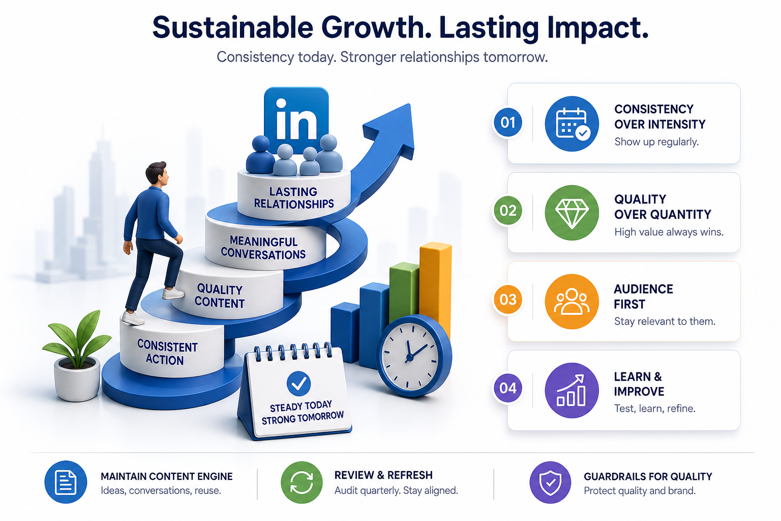 Step 8: Maintain sustainability and long term momentum