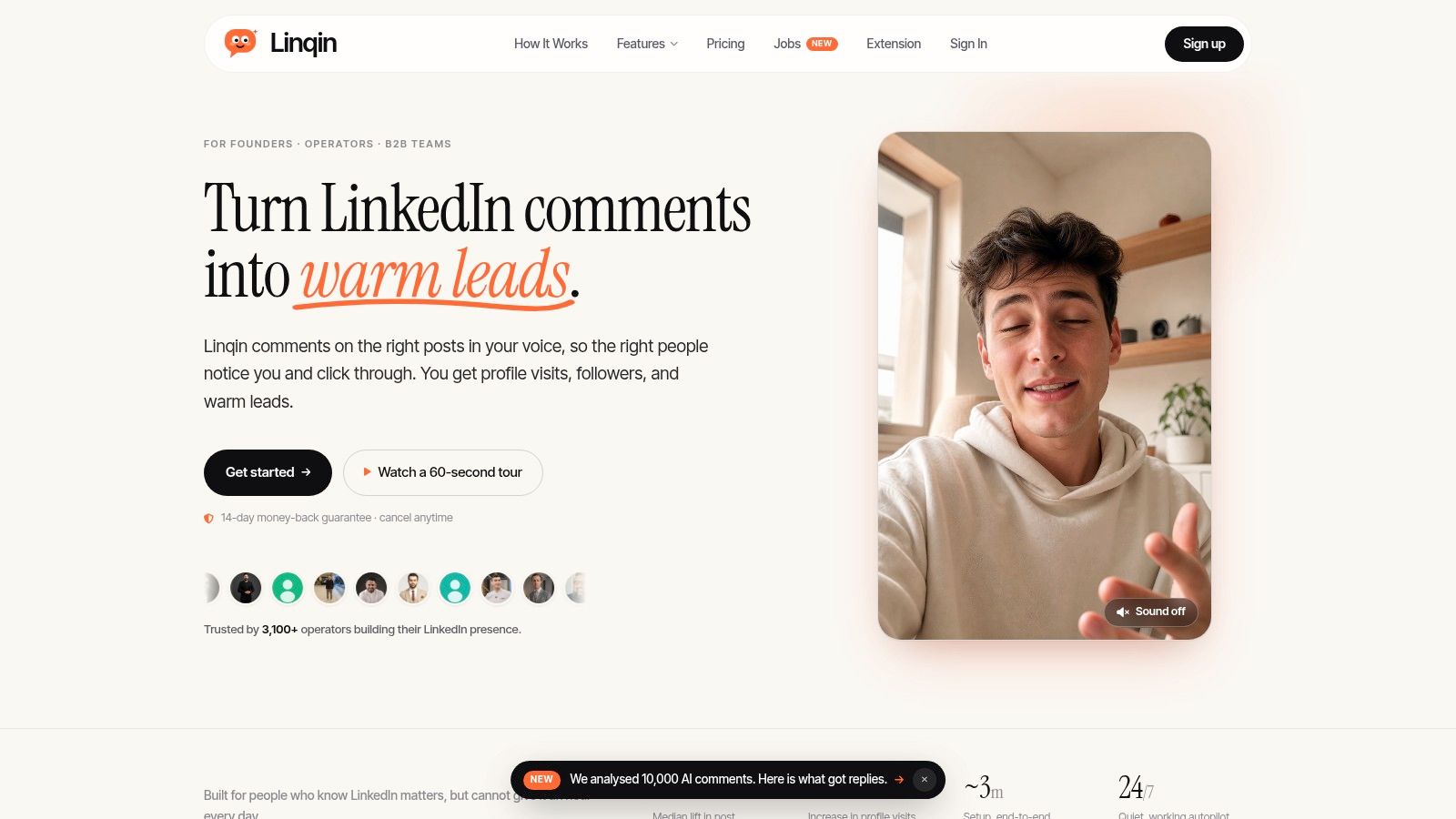 Screenshot from https://linqin.ai