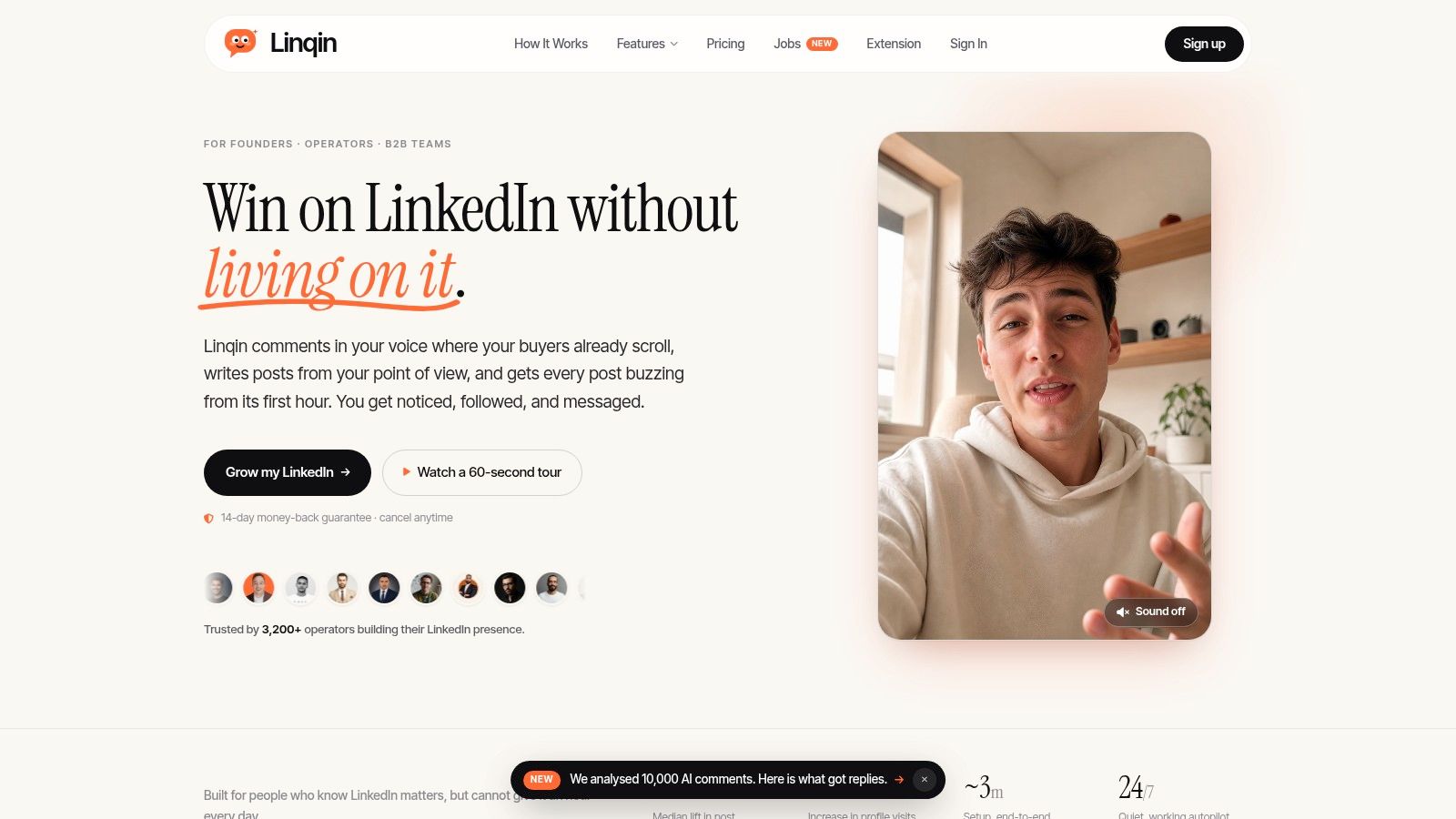 Screenshot from https://linqin.ai
