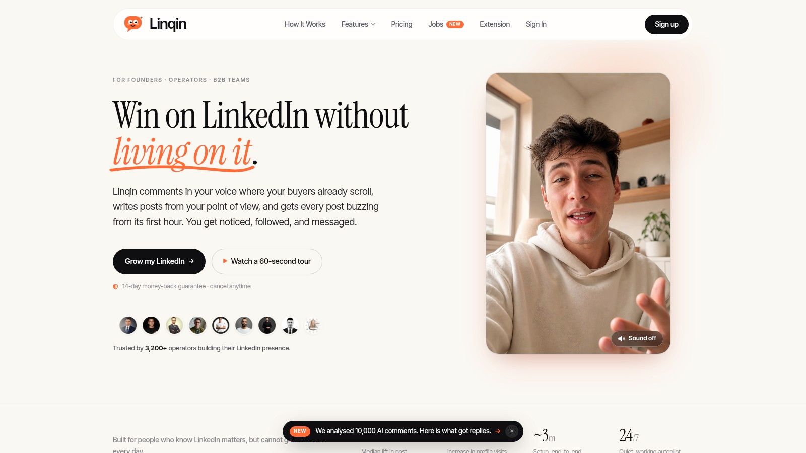 Screenshot from https://linqin.ai