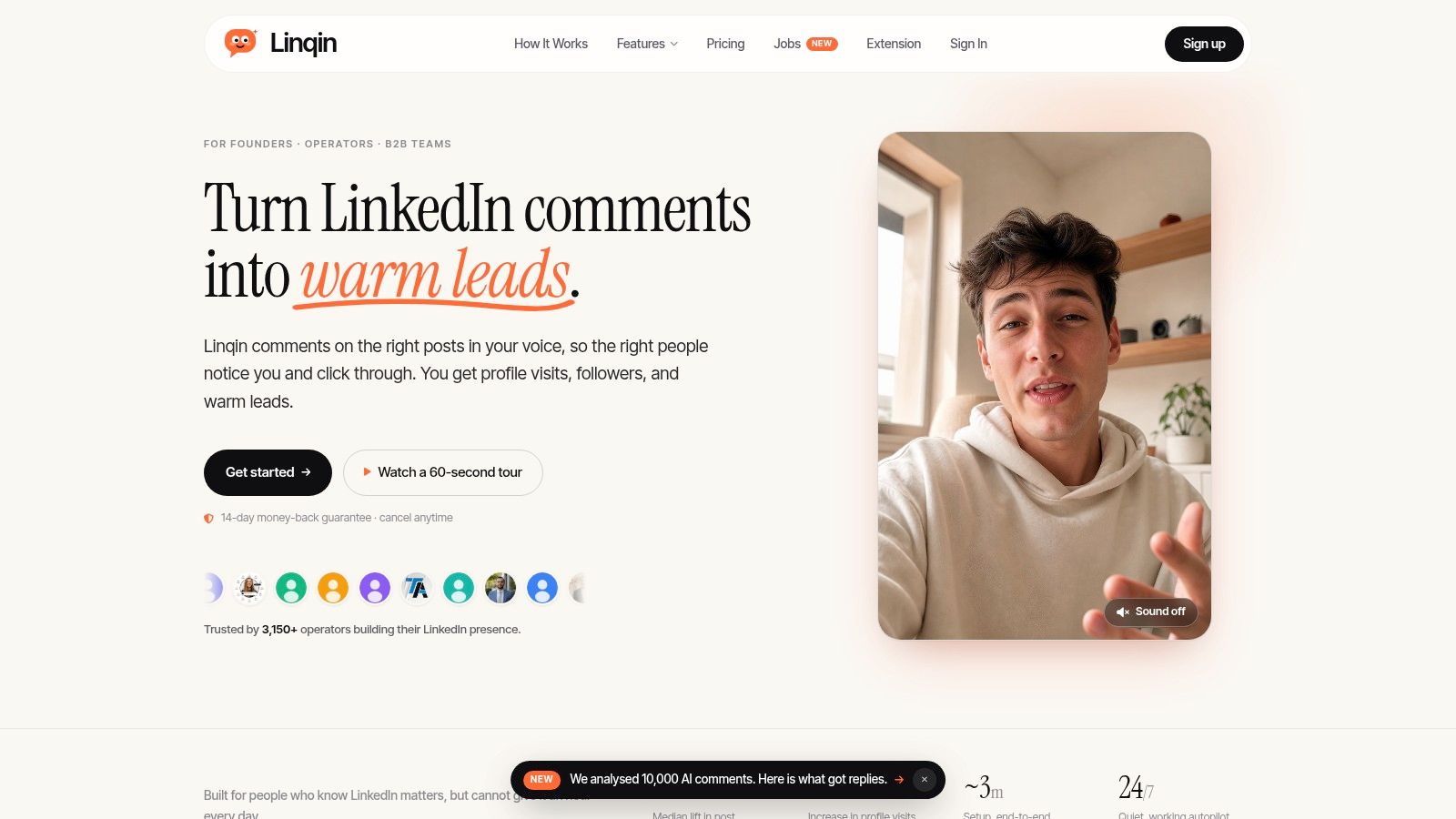 Screenshot from https://linqin.ai