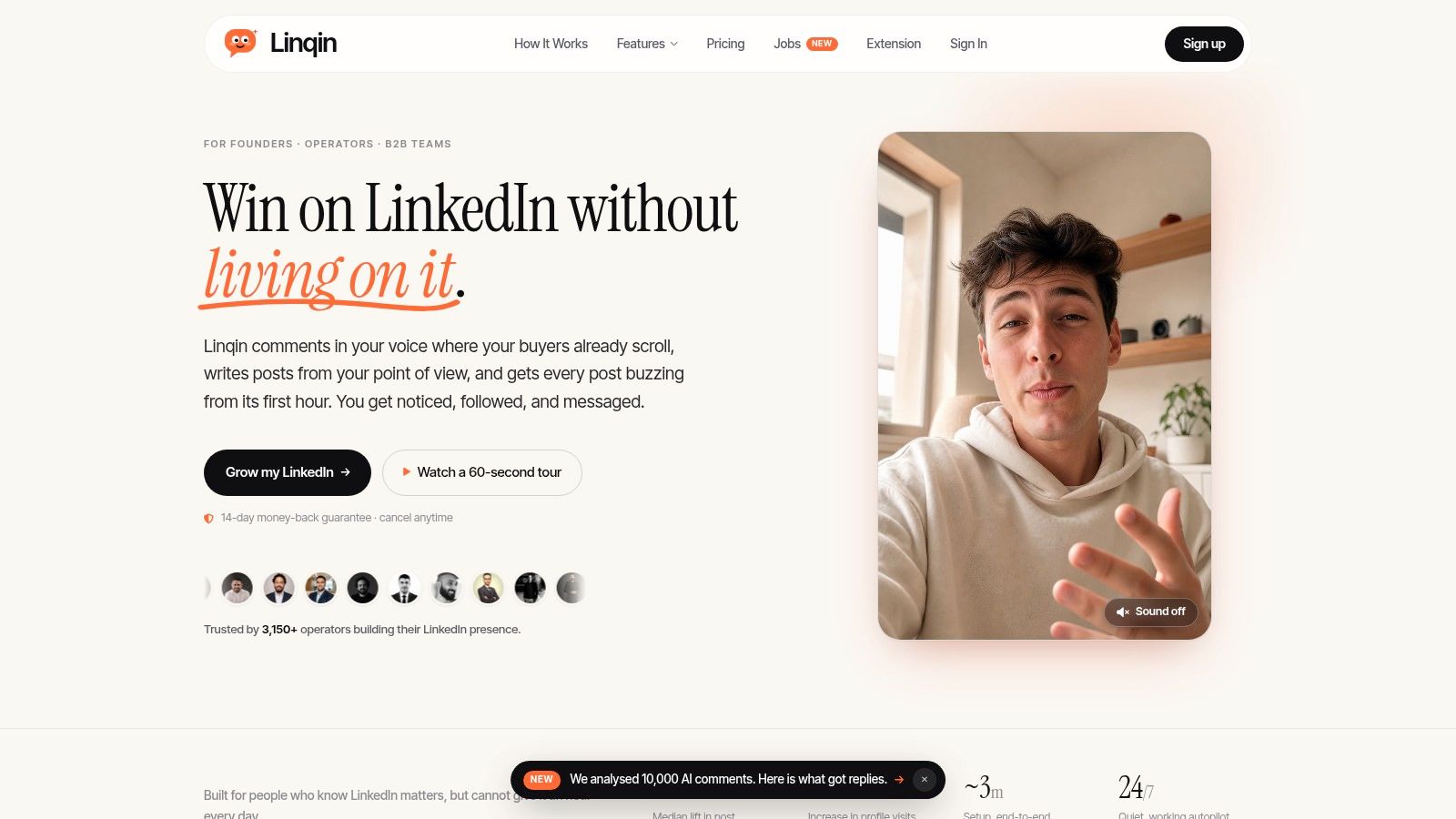 Screenshot from https://linqin.ai